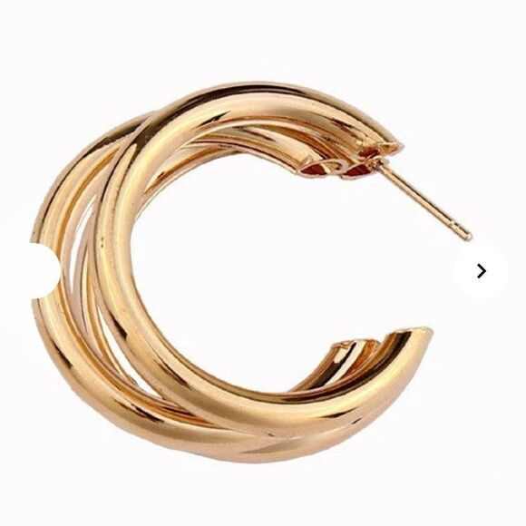 TRIPLE HOOP EARRINGS - Picture 3 of 3